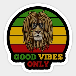 Rasta Lion, Good Vibes, African Sticker